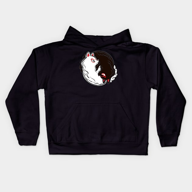 YinYang Kitsune Kids Hoodie by Fluffymafi